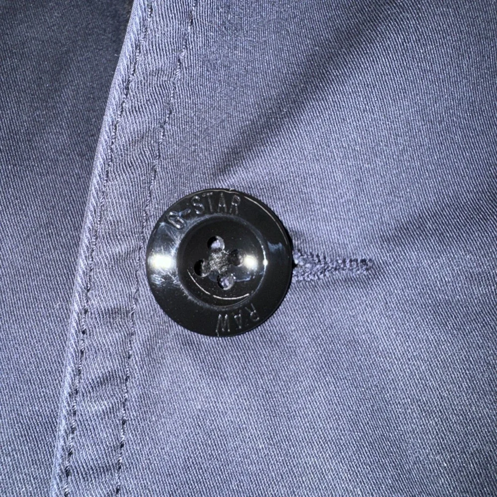 G-Star Raw Men Black Button Up Garber Trench Coat Size XL